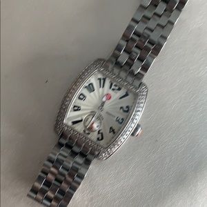 Authentic Michele diamond bezel watch